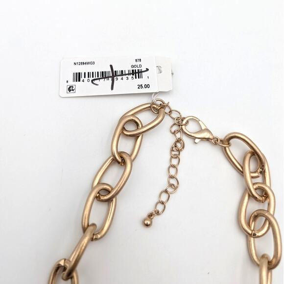 Panacea Women's Gold Tone Oval Link Chain Necklace with Lobster Clasp - Picture 3 of 5